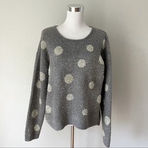 Margeaux & Ellie Gray/Gold Sweater Size L
